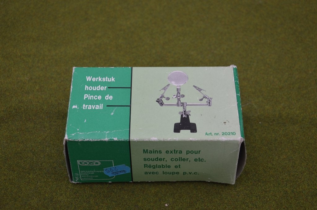 3e hand werkstukhouder met loep en krokodillenklemmetjes, Ophalen of Verzenden, Nieuw, Metaal, Gereedschap of Toebehoren