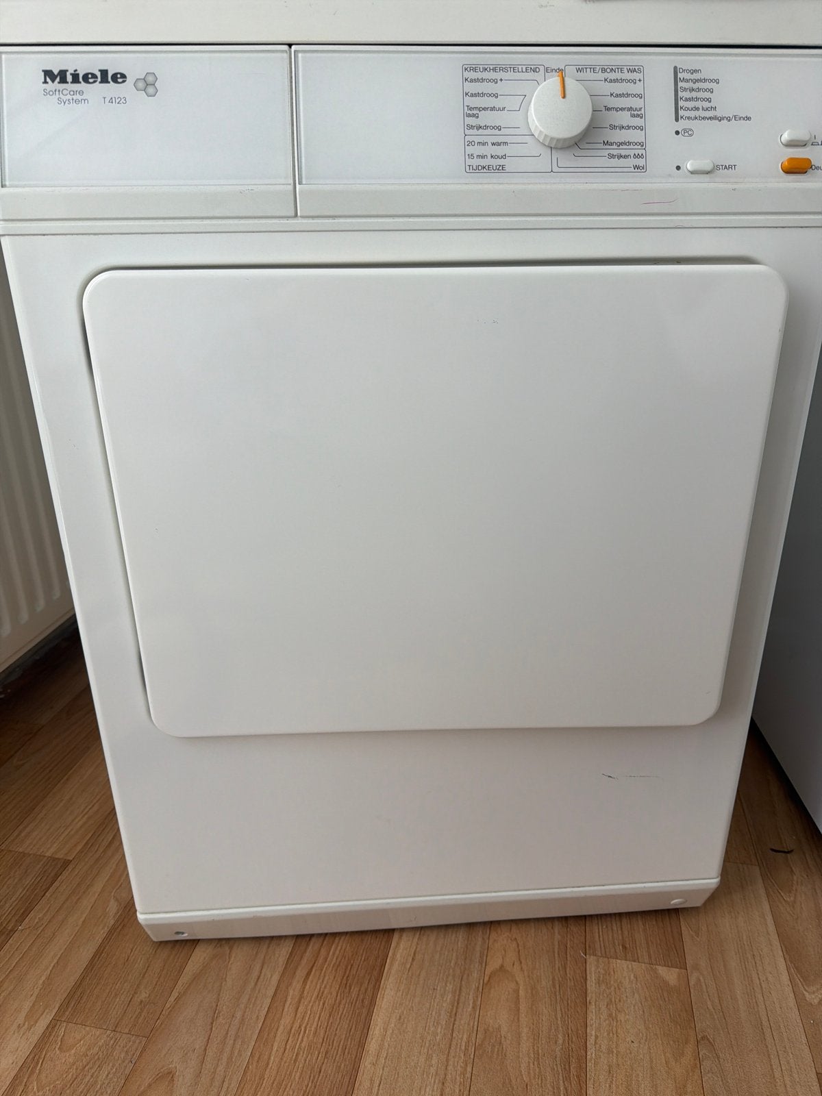 Miele SoftCare System T4123 Wasdroger, Ophalen, Zo goed als nieuw, Voorlader, Luchtafvoer
