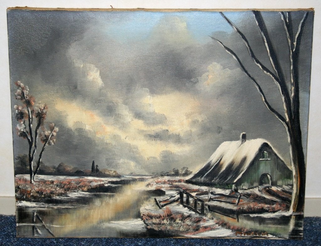 Schilderij zonder lijst, landschap (nr 1), Martijn vn Hest, Ophalen