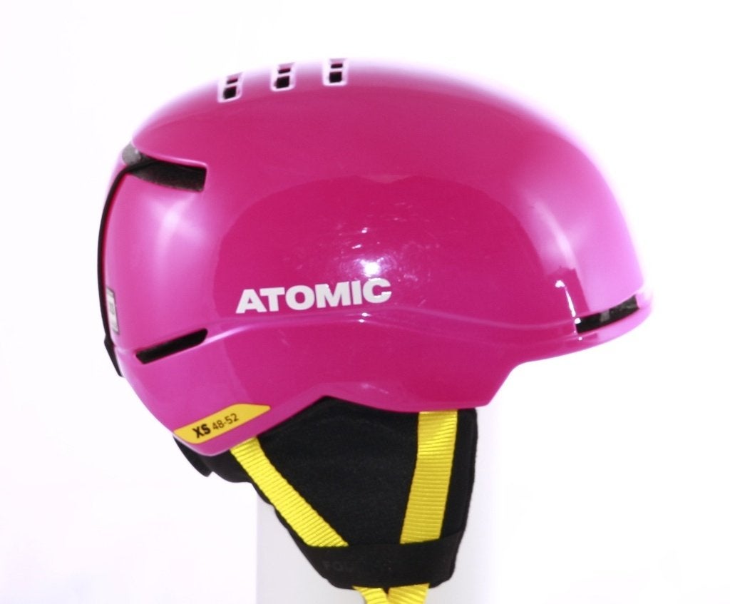 48 49 50 51 52 kinder ski helm ATOMIC FOUR JR, Pink/yellow, Gebruikt, Verzenden, Overige typen, Carve