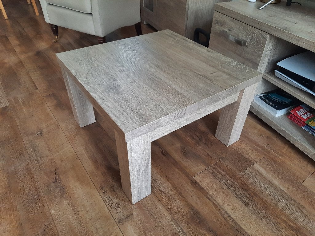 Solide salontafel / hoektafel, Ophalen, 50 tot 100 cm, Vierkant, 50 tot 100 cm