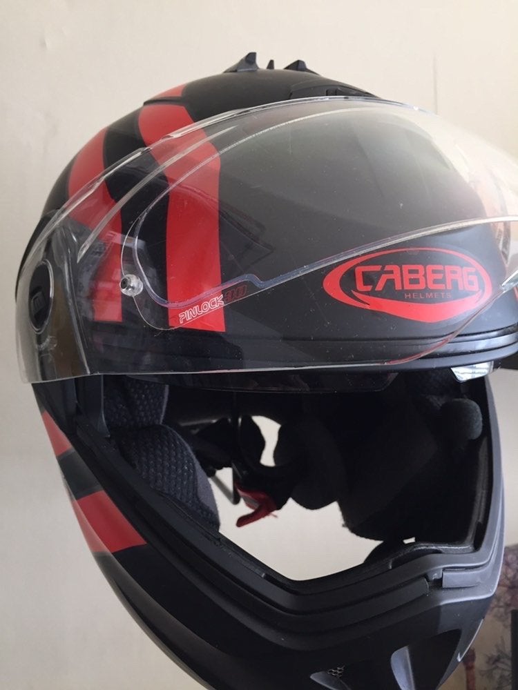 Caberg helm maat L met Cardo systeem en Pinlock, Systeemhelm, Dames, Ophalen of Verzenden, L