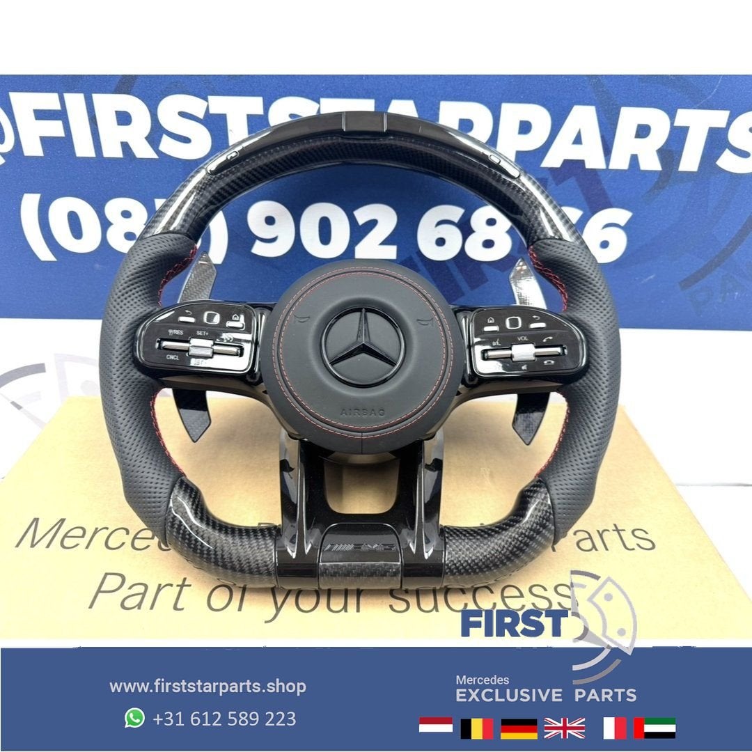 AMG CARBON STUUR + LED TOERENTAL INDICATOR A35 A45 CLA45 C63, Gebruikt, -, Ophalen of Verzenden, -