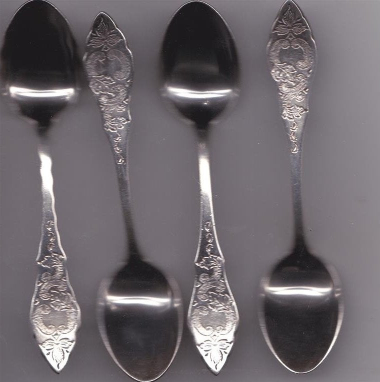 6 Oude verzilverde lepeltjes Biedermeier. Keltum 100, Verzilverd, Ophalen of Verzenden, Zo goed als nieuw, Metaal