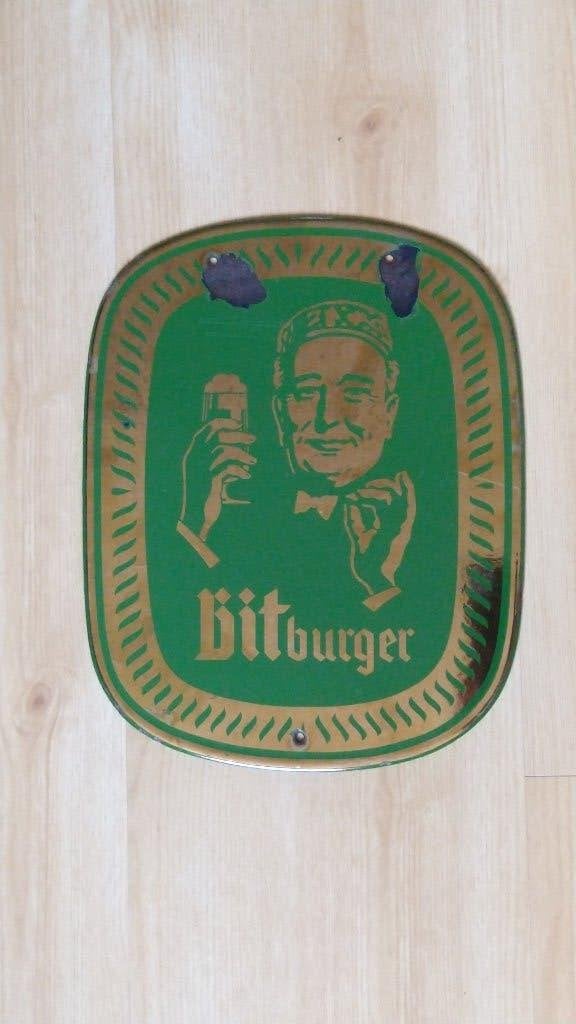 Emaille vintage Bitburgerbord, Ophalen of Verzenden