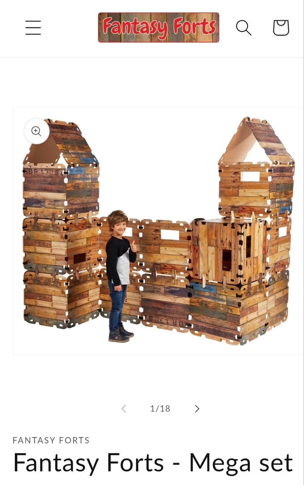 Fantasy Forts Giga Set - Bouw je eigen fort!, Ophalen, Gebruikt, Bouwen