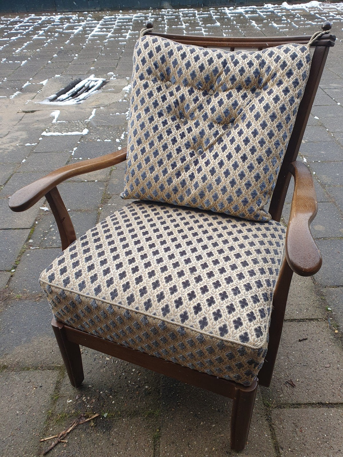 Leuke Vintage Fauteui ., Ophalen, Gebruikt, Bruin, Sixties