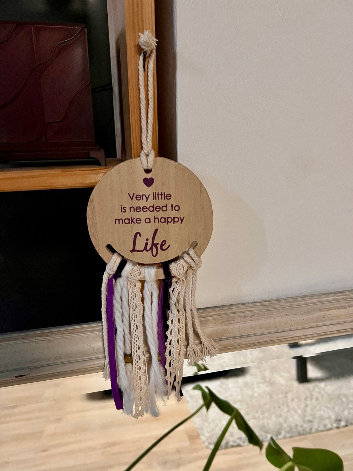 Houten decoratiehanger met inspirerende tekst, Hout, Meerkleurig, Overige stijlen, Ophalen of Verzenden