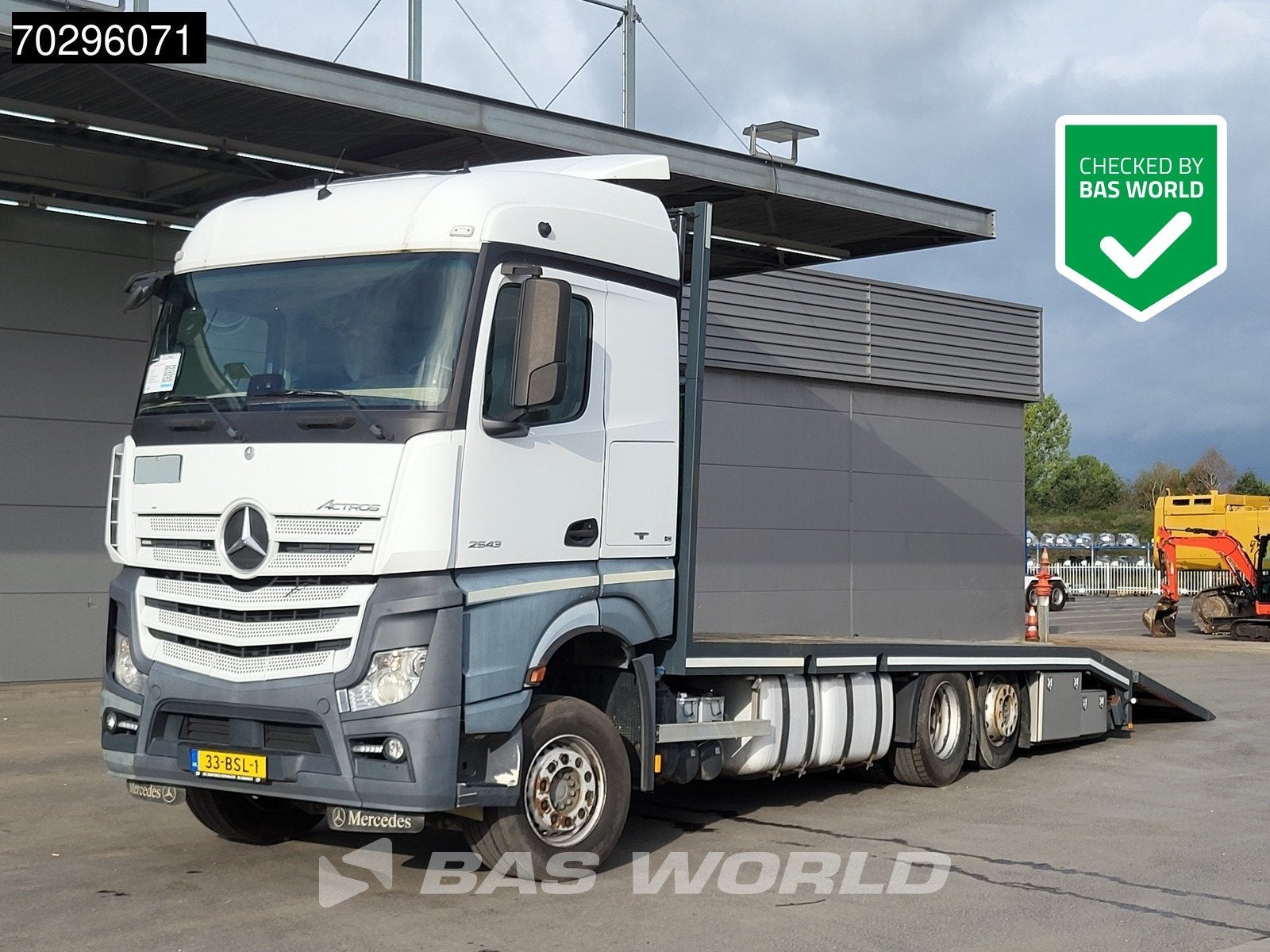 Mercedes Actros Actros 2543 6X2 NL-Truck Machine transporter, Automaat, Euro 6, Wit, Mercedes-Benz