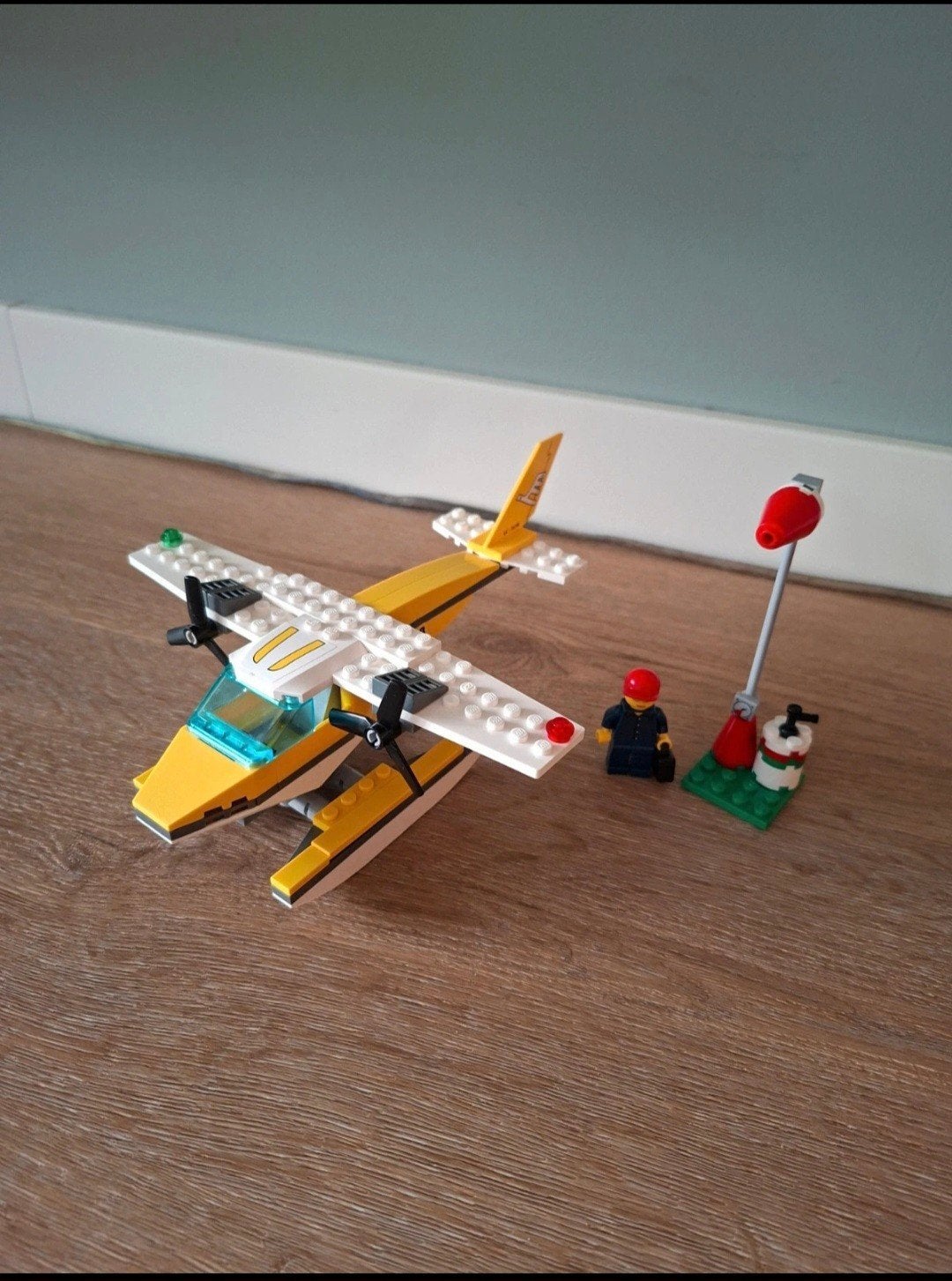 Lego City 3178 Watervliegtuig met Piloot en Windzak, City, Lego, Inclusief instructies, Ophalen of Verzenden