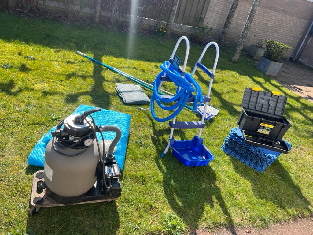 Zwembad Avenli 3mtr rond met zandfilterpomp en accessoires, Ophalen, Gebruikt