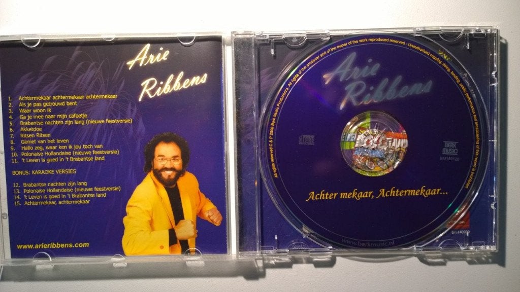 Arie Ribbens - Achter Mekaar Achtermekaar, Cd's en Dvd's, Cd's | Nederlandstalig, Ophalen of Verzenden, Zo goed als nieuw, Folk