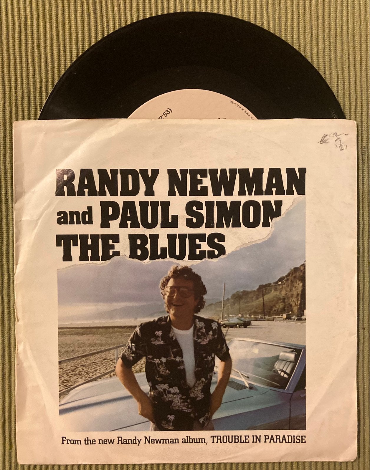 Vinyl single Randy Newman and Paul Simon - The Blues, Gebruikt, 7 inch, Ophalen of Verzenden, Pop