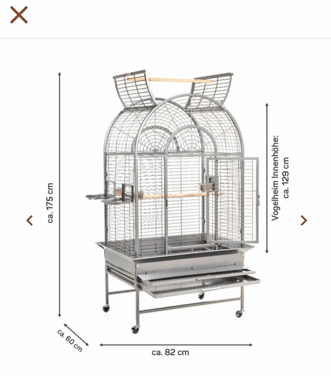 Vogelkooi Montana New Jersey, Dieren en Toebehoren, Vogels | Hokken en Kooien, Ophalen, Zo goed als nieuw, Metaal, Vogelkooi