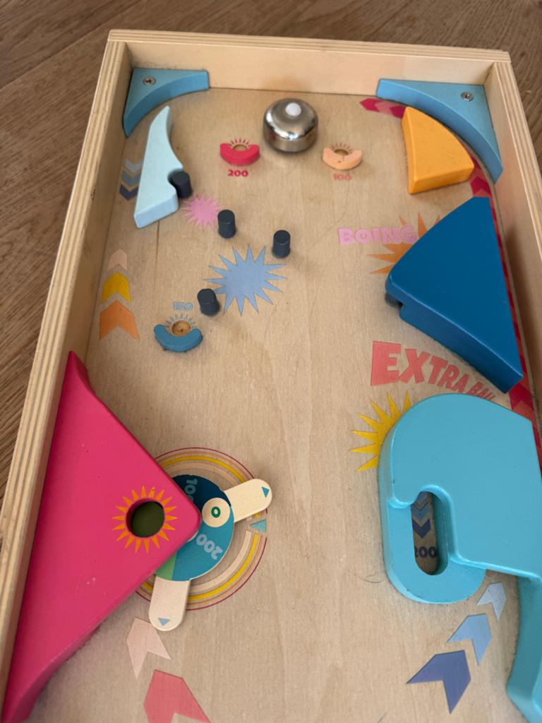 Janod Houten Flipperkast Kinder Speelgoed - Gemaakt in Frank, Ophalen of Verzenden, Gebruikt, Jongen of Meisje