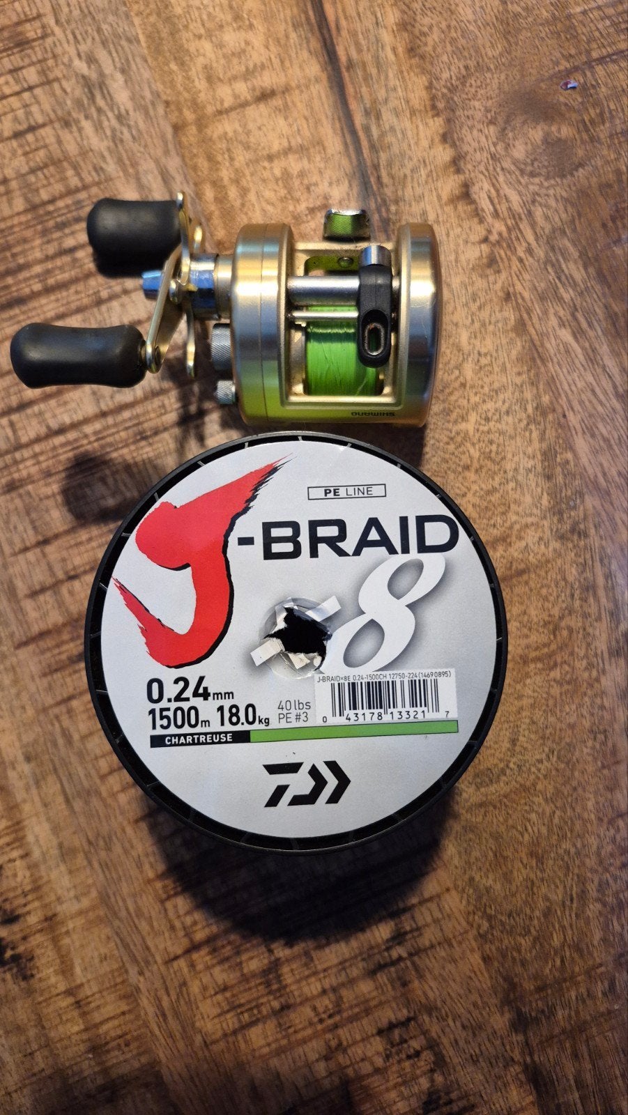 Shimano Calcutta 201B Baitcasting Reel, Ophalen of Verzenden, Gebruikt, Molen