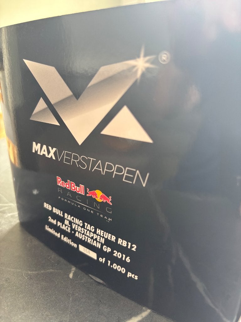 Modelauto Max Verstappen MiniChamps 1:18 incl Handtekening, Ophalen of Verzenden, Nieuw, MiniChamps