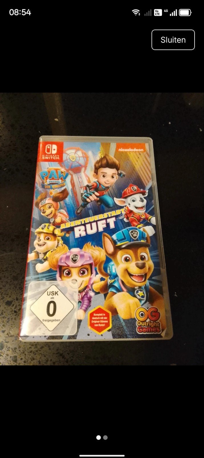 switch game pawpatrol, 1 speler, Ophalen, Zo goed als nieuw, Vanaf 3 jaar
