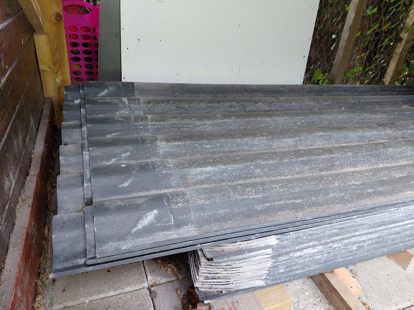 Gebruikte golfplaten en nokvorsten, Overige materialen, Gebruikt, Ophalen of Verzenden, 15 m² of meer