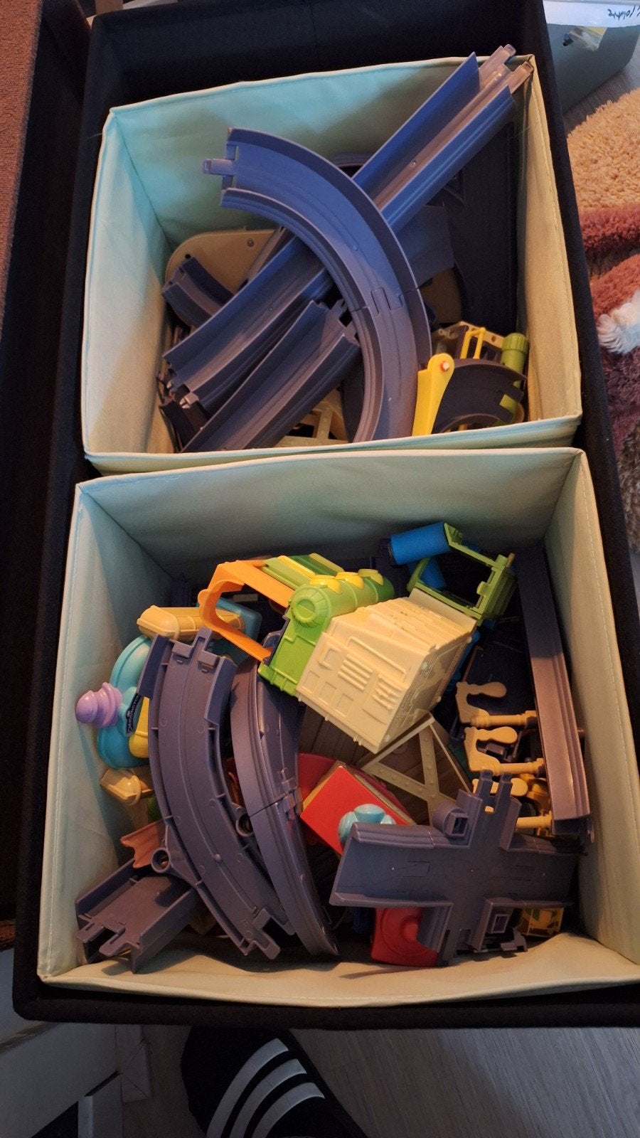 2 Chuggington sets: Met station, looping en treintjes, Ophalen, Gebruikt