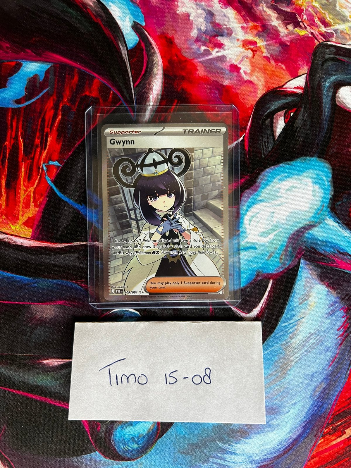 Gwynn 109/084 Pitch Black, Hobby en Vrije tijd, Verzamelkaartspellen | Pokémon, Ophalen of Verzenden, Zo goed als nieuw, Losse kaart