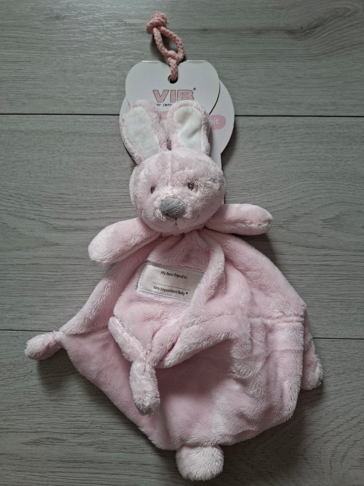 VIB Knuffeldoekje Konijn Roze - Nieuw, Overige merken, Overige karakters, Konijn, Ophalen of Verzenden