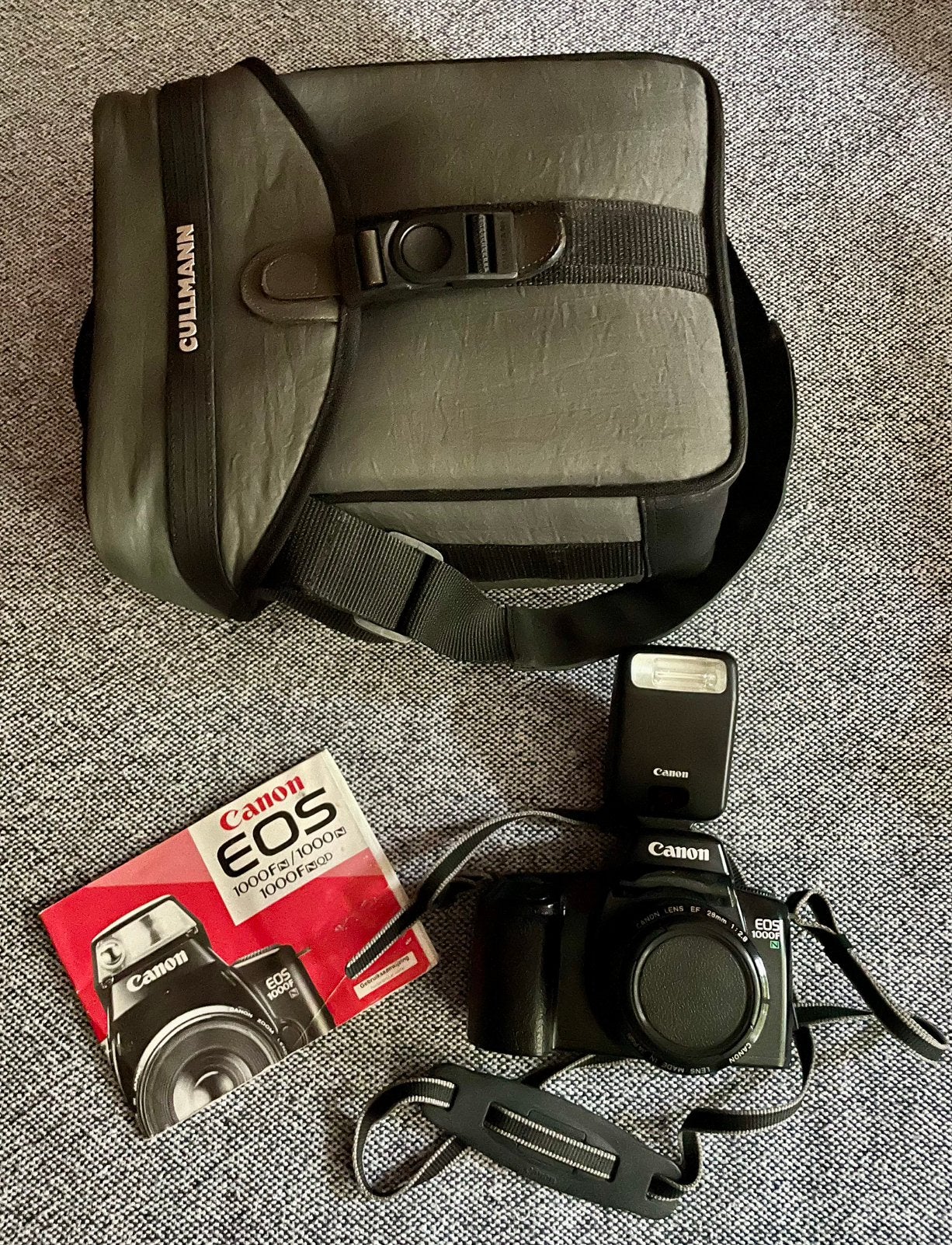 Canon EOS 1000F N Analoge Camera + EF 28mm f/2.8 Lens & Tas, Ophalen of Verzenden, Niet werkend, Spiegelreflex, Canon