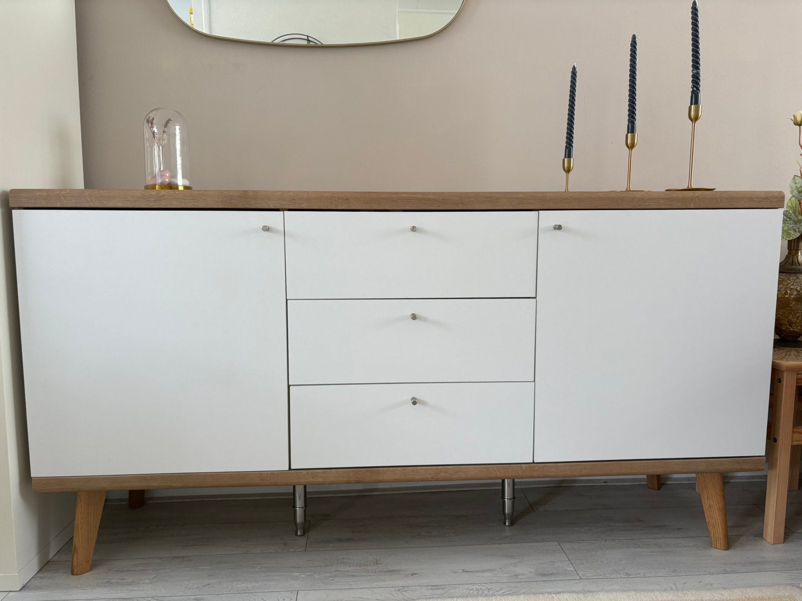 Dressoir woonkamer Scandinavisch style, Huis en Inrichting, Kasten | Dressoirs, Ophalen, Zo goed als nieuw, 25 tot 50 cm