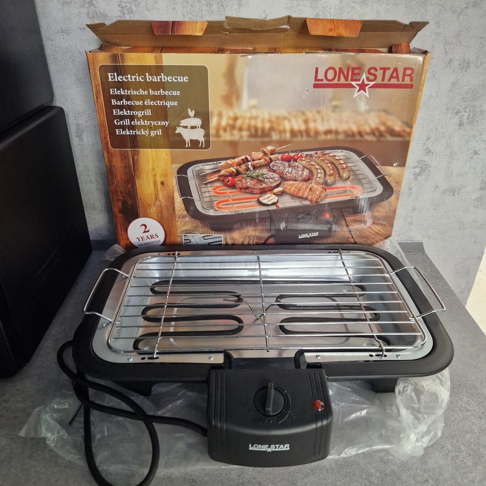 Nieuwe elektrische tafelbarbecue / bbq- Lone Star, Ophalen of Verzenden, Nieuw, Lone Star