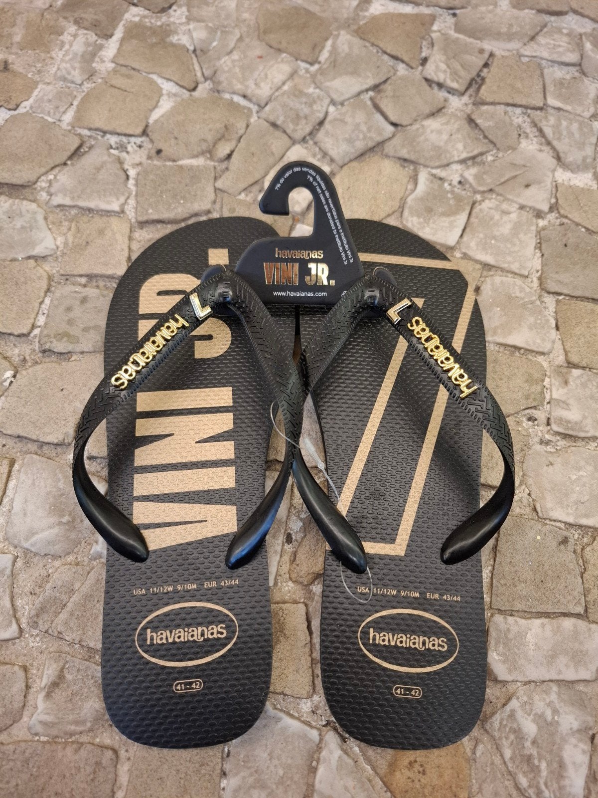 Havaianas Vini Jr. Limited editie 2026  43/44 EUR, Slippers, Zwart, Havaianas, Nieuw