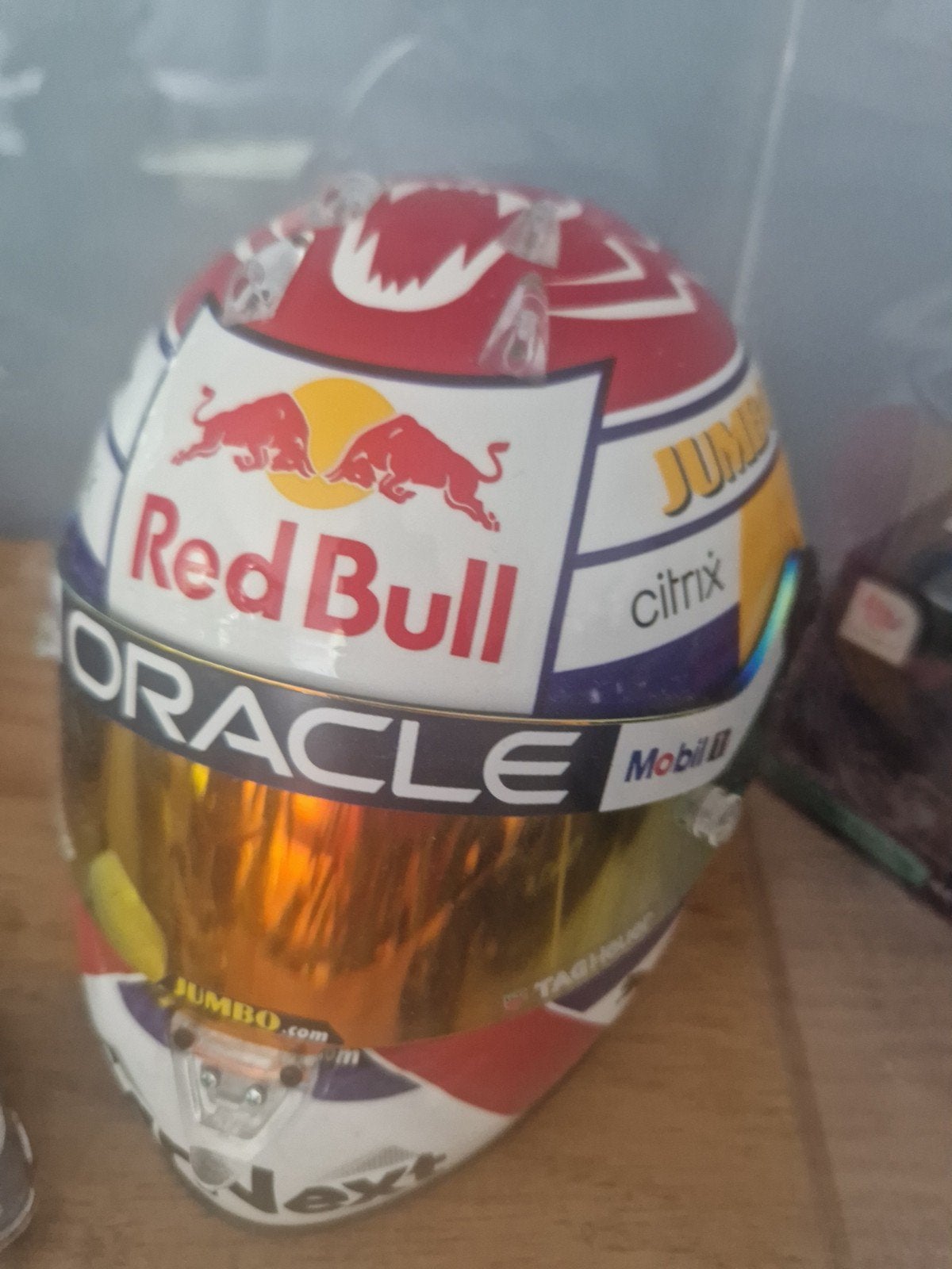 Max Verstappen Red Bull Racing F1 Helm Replica, Ophalen of Verzenden, Zo goed als nieuw, Formule 1