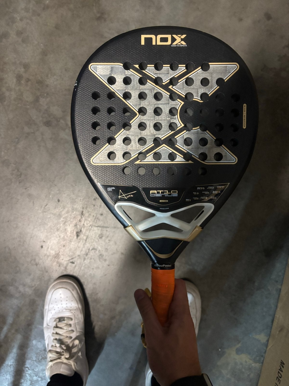 Nox AT10 18K Padelracket - Agustín Tapia Model, Sport en Fitness, Padel, Ophalen of Verzenden, Gebruikt, Padelracket