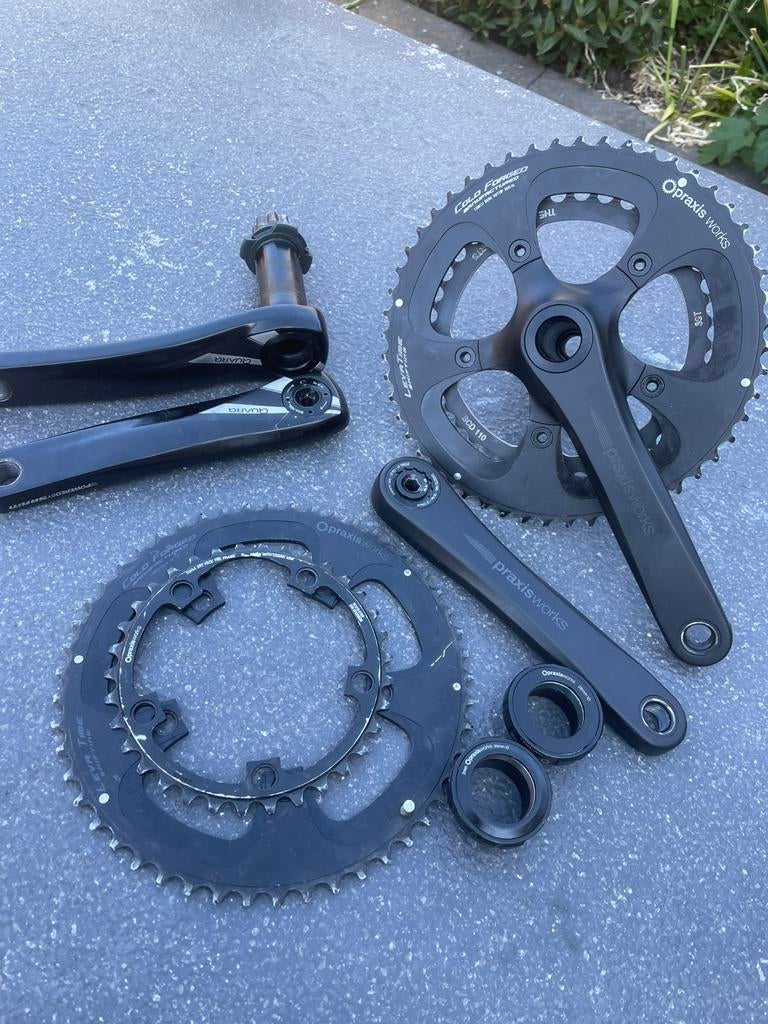 Praxis works /quarq / cranks, Fietsen en Brommers, Fietsonderdelen, Verzenden, Gebruikt, Crankstel of Pedalen