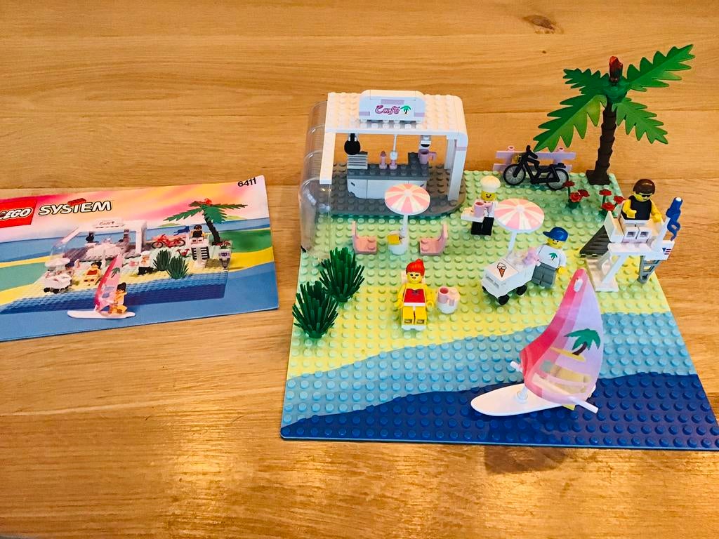 LEGO paradisa 6411, Sand dollar beach cafe, ZGAN, Ophalen of Verzenden, Zo goed als nieuw, Complete set, Lego