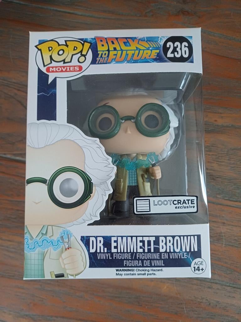 Funko Pop: Dr. Emmett Brown 236 Back to the Future Lootcrate, Verzamelen, Ophalen of Verzenden