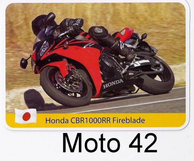 Kw42 motorkaart honda cbr1000rr fireblade, Ophalen of Verzenden, Zo goed als nieuw, Motoren