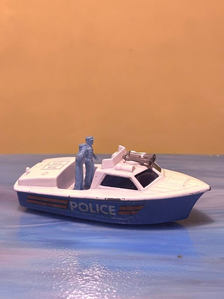 Matchbox No.52 Police Launch 1976 Lesney, Hobby en Vrije tijd, Modelauto's | 1:18, Ophalen of Verzenden, Gebruikt