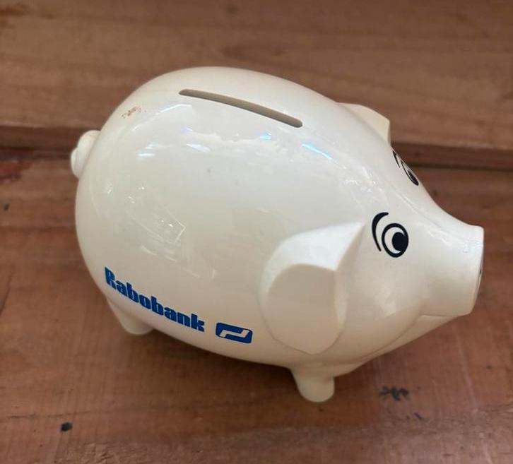 Rabobank spaarpot, Verzamelen, Spaarpotten, Ophalen of Verzenden, Zo goed als nieuw, Metaal of Blik