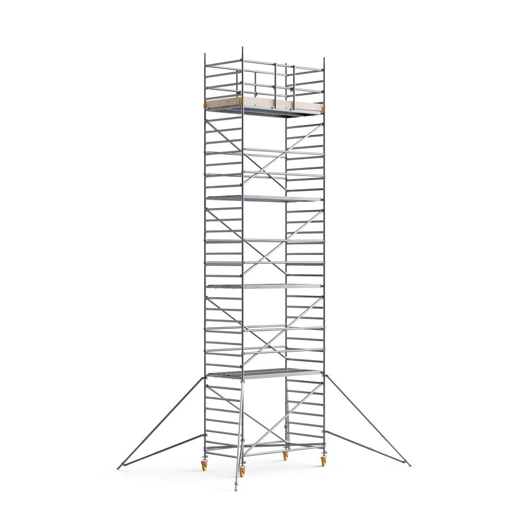 Custers CR Rolsteiger nieuw 1,3x2,5m (10 mtr werkhoogte), Doe-het-zelf en Verbouw, Steigers, Nieuw, Rolsteiger of Kamersteiger