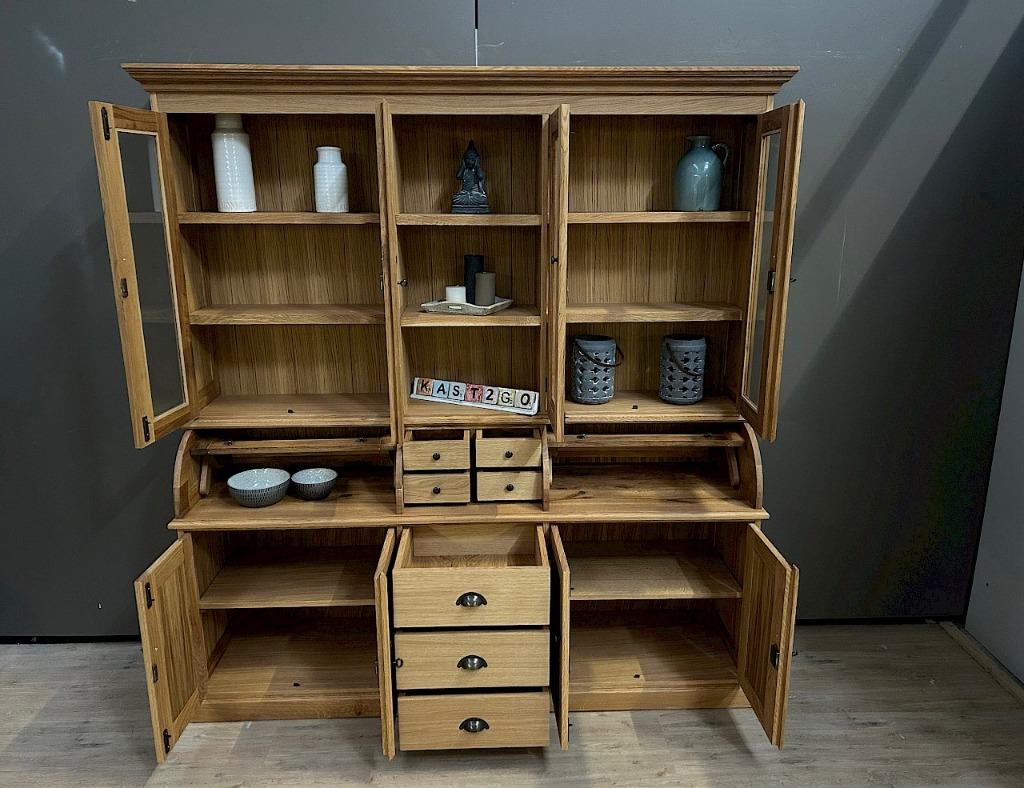 Eiken buffetkast Bastiaan, Nieuw bij Kast2go, Landelijk,klassiek, modern, 200 cm of meer, Eikenhout, Nieuw