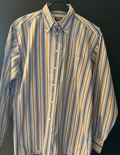 Mooi gestreept overhemd Houtbrox Van Uffelen maat XL, Houtbrox van Uffelen, Gedragen, Halswijdte 43/44 (XL), Verzenden
