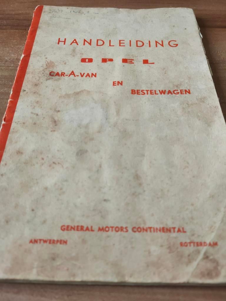 HANDLEIDING OPEL CAR-A-VAN en BESTELWAGEN, Ophalen of Verzenden