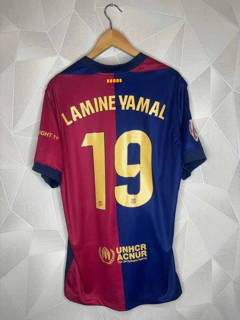 FC Barcelona Thuis 2024/2025 Lamine Yamal, Maat L, Ophalen of Verzenden, Zo goed als nieuw, Shirt