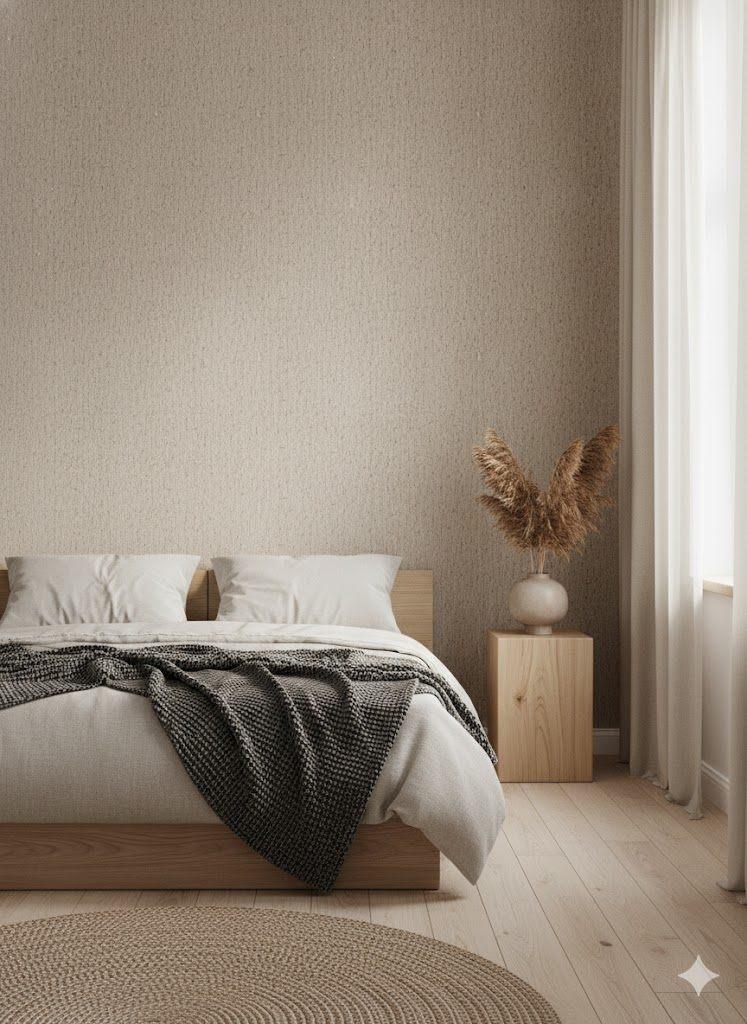 14299 naturel jute look behang beige bruin retro swiet, Ophalen of Verzenden, 75 m² of meer, Beige