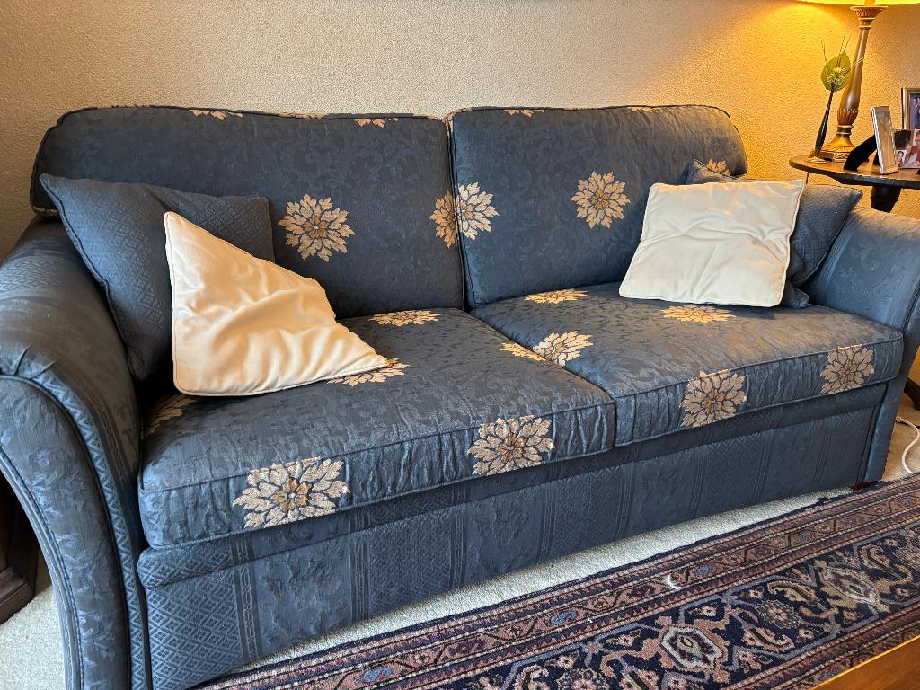 Leuke zitbank blauw, Ophalen, Gebruikt, 150 tot 200 cm, Tweepersoons
