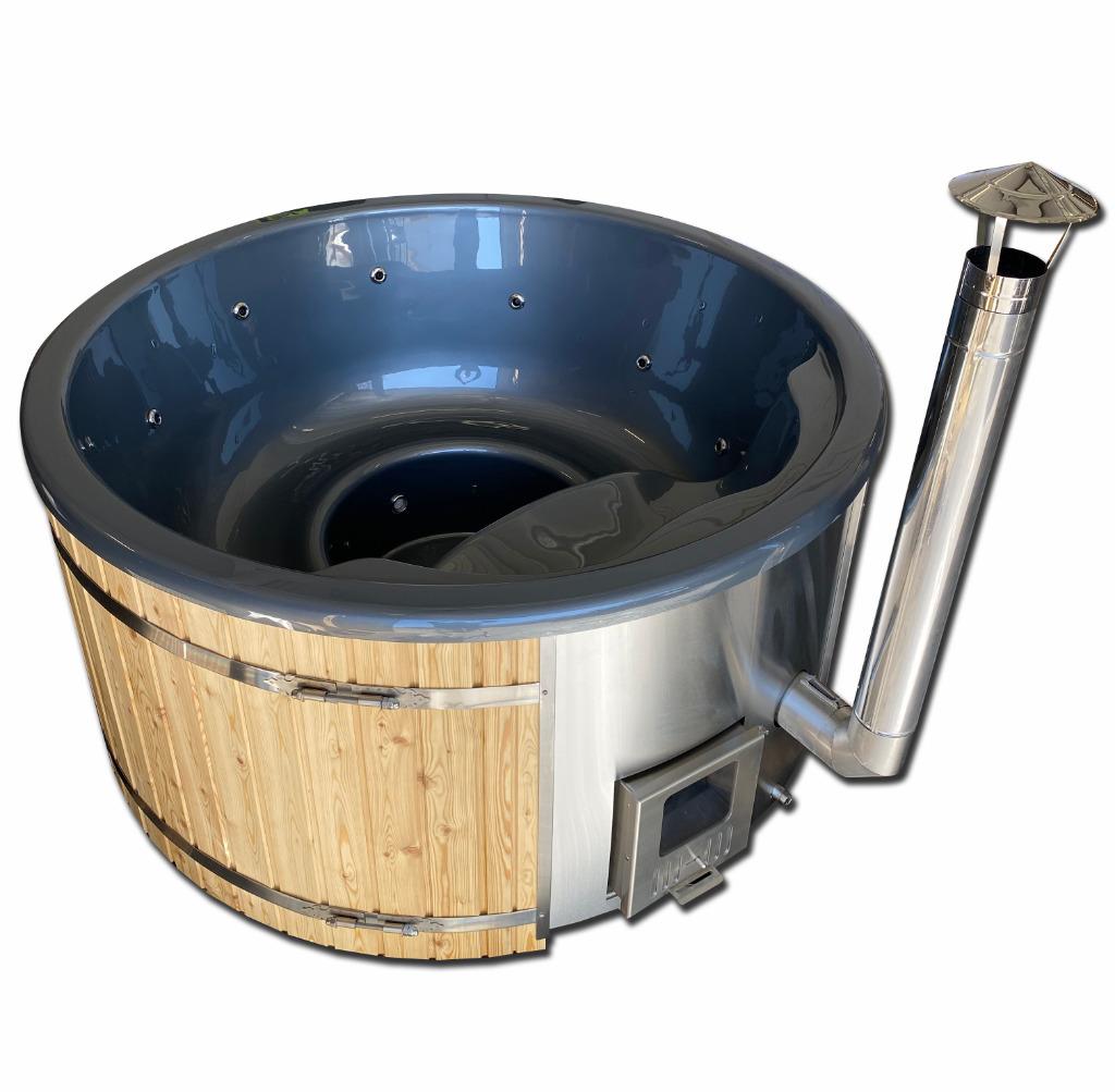 Acryl Hot Tub 180 cm met geïntegreerde 30 Kw RVS kachel, 80 tot 120 cm, Rond, Nieuw, Ophalen of Verzenden