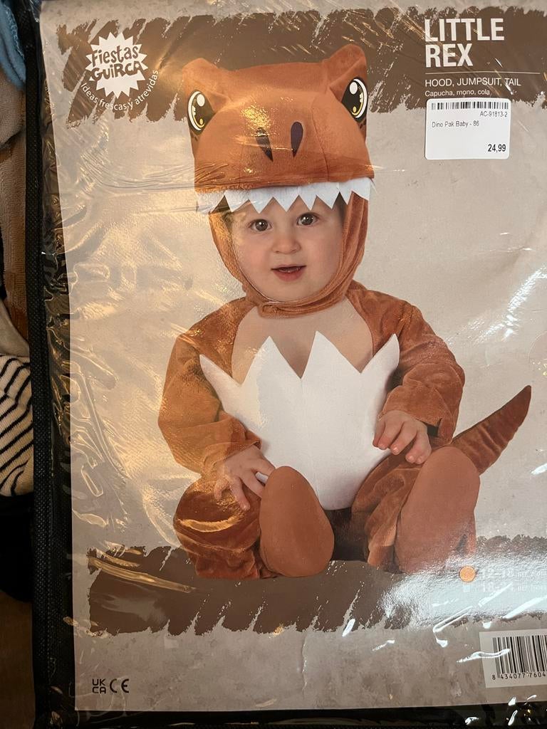 T-rex maat 86 carnaval, Kinderen en Baby's, Babykleding | Maat 86, Ophalen of Verzenden, Zo goed als nieuw, Jongetje, Pakje