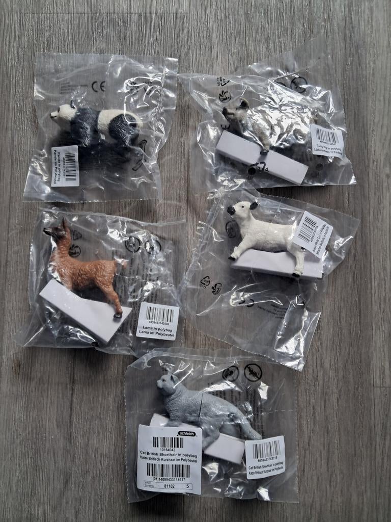 5 Nieuwe Schleich Puzzelmals - Verzamelen!, Ophalen of Verzenden, Nieuw