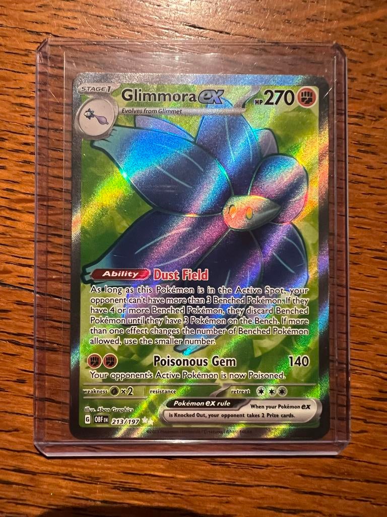 Glimmora ex - Zeldzame Pokémonkaart, Ophalen of Verzenden, Zo goed als nieuw, Losse kaart, Foil