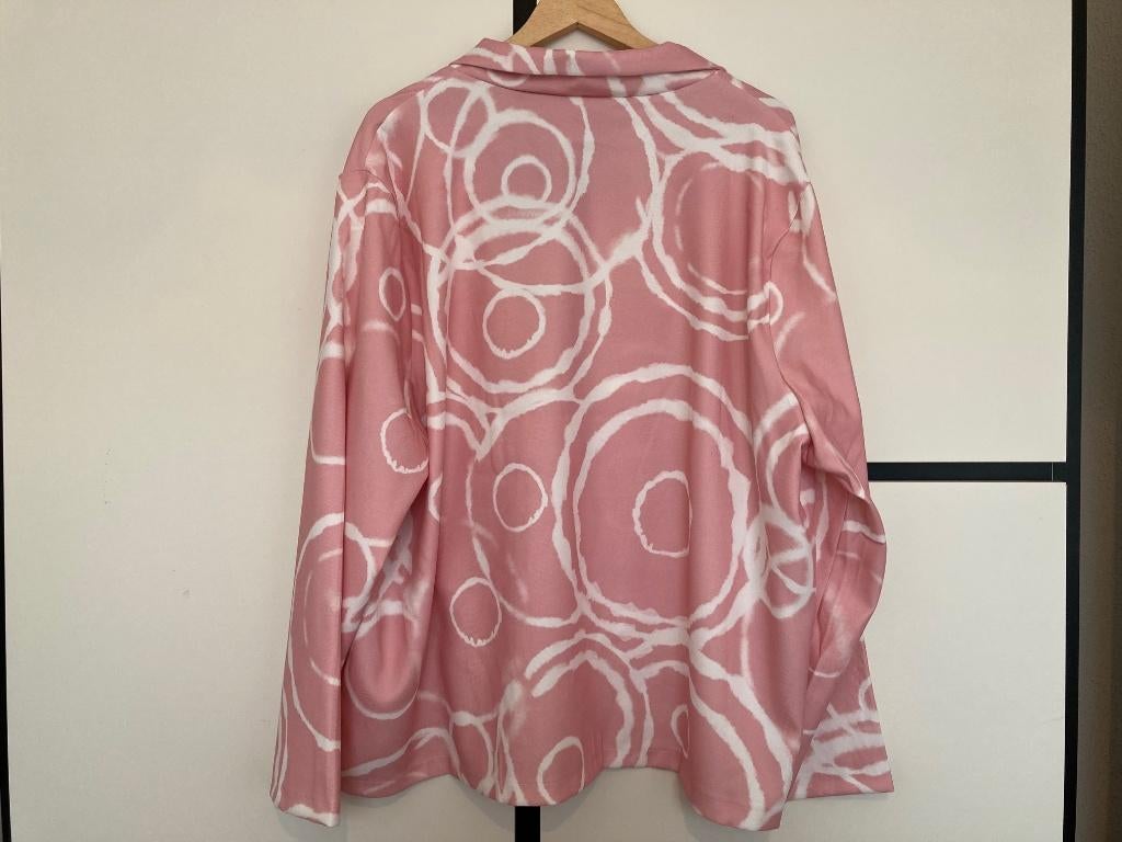 NIEUW jasje pastel roze batik cirkels katoen-mix maat 52, Ophalen of Verzenden, Nieuw, Maat 46/48 (XL) of groter, Roze
